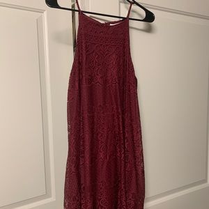 Maroon lace dress